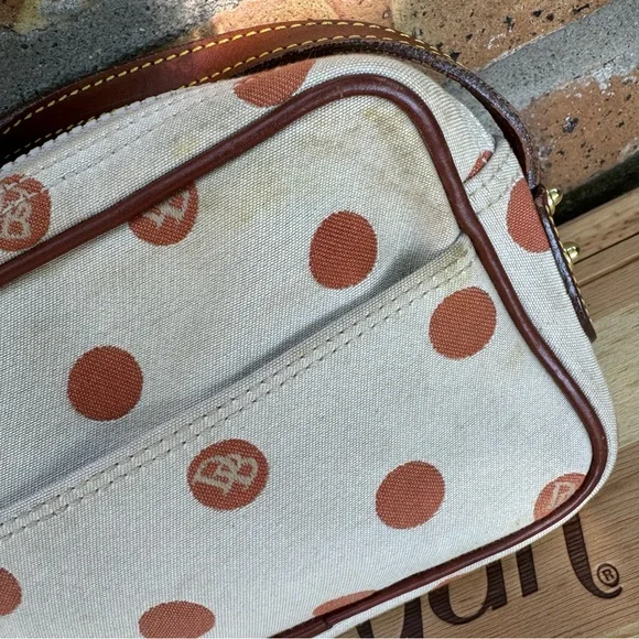 Dooney & Bourke Polka Dot Small Canvas Shoulder - Picture 2 of 10